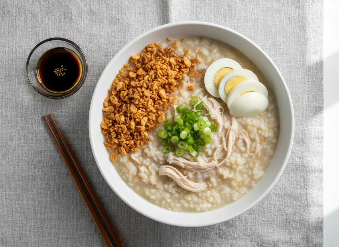 Chicken Congee (Arroz Caldo) photo