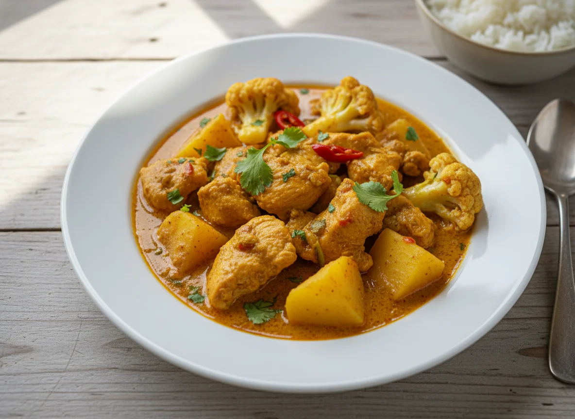 Chicken Curry with Potatoes and Cauliflower photo