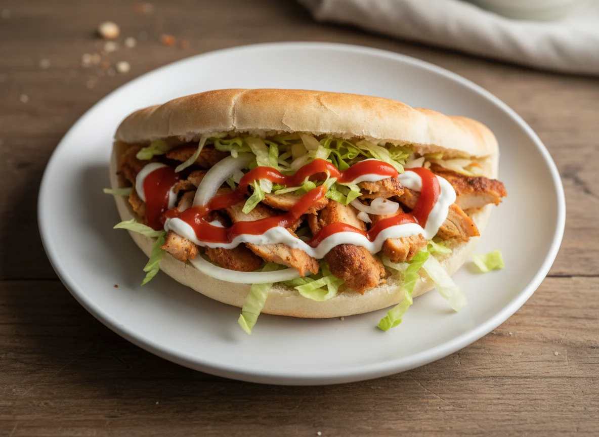 Chicken Doner Kebab in Pitta photo