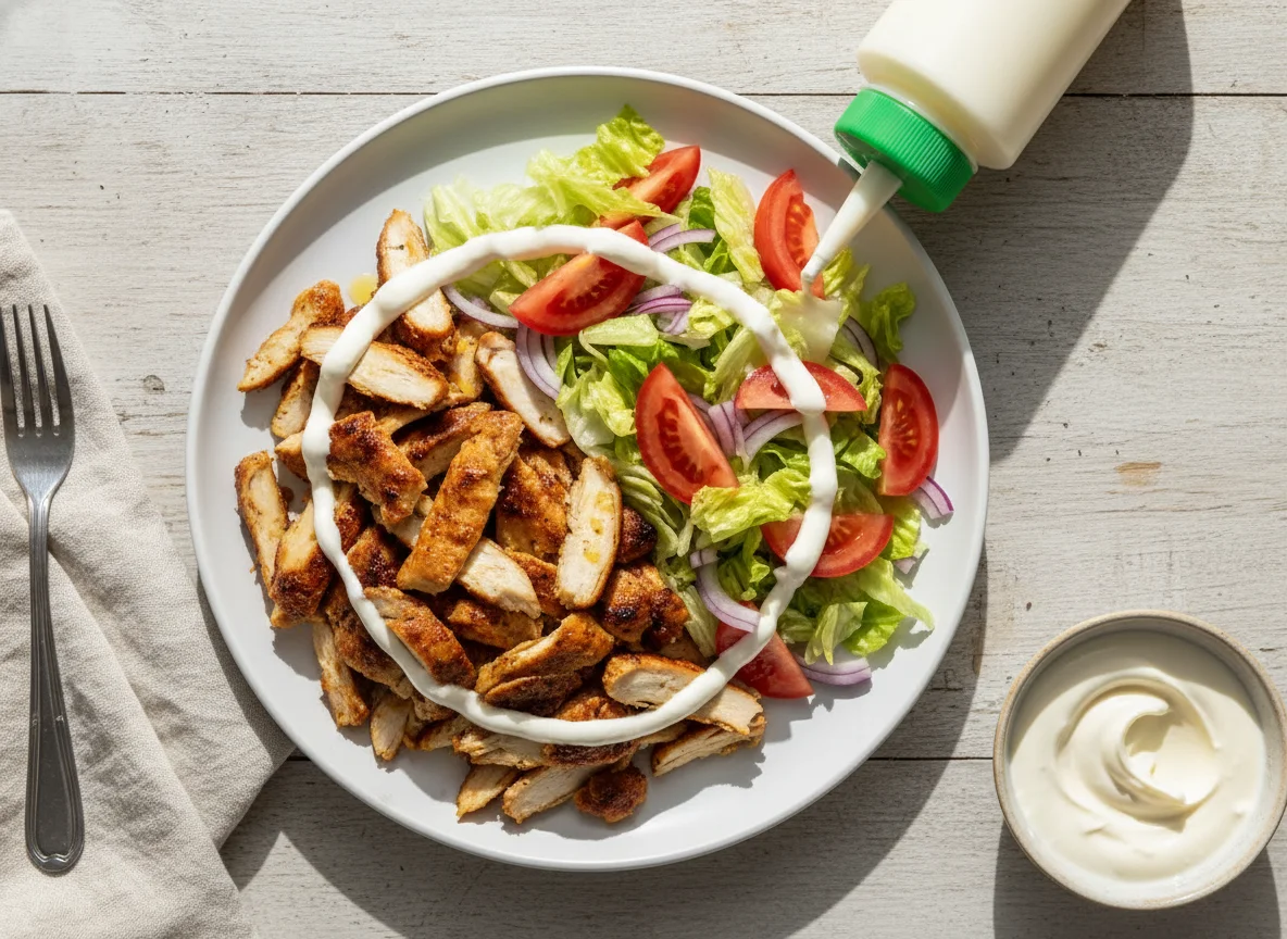 Chicken Doner Kebab with Salad photo