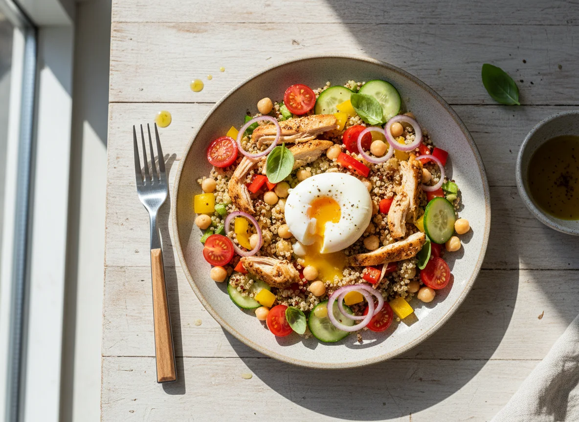 Chicken, Egg and Quinoa Salad photo