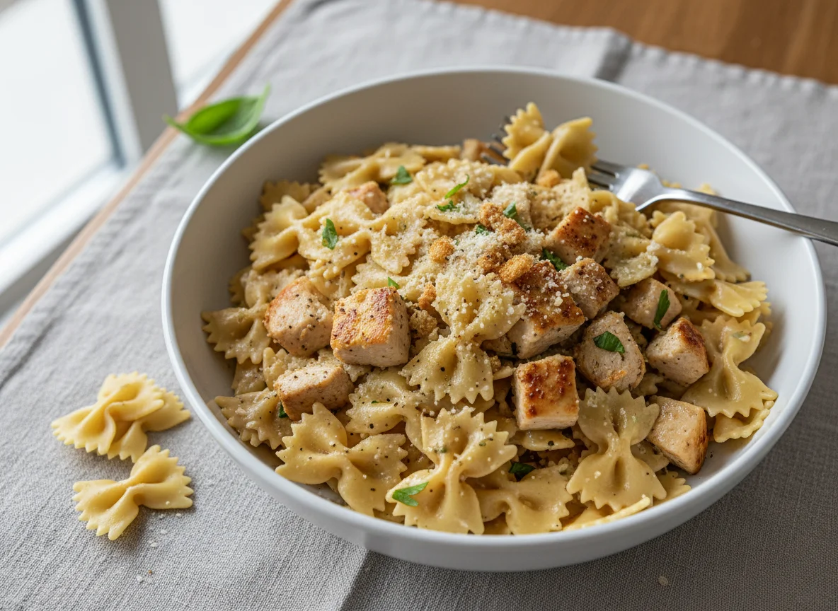 Chicken Farfalle Pasta with Creamy Sauce photo