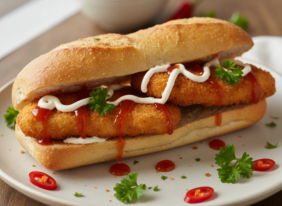 Chicken Fillet Roll with Sauces photo