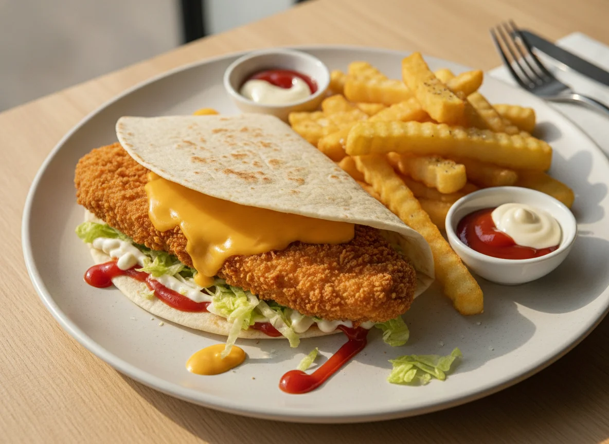 Chicken Fillet Sandwich with Fries photo