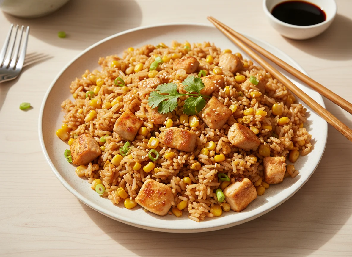 Chicken Fried Rice with Corn photo