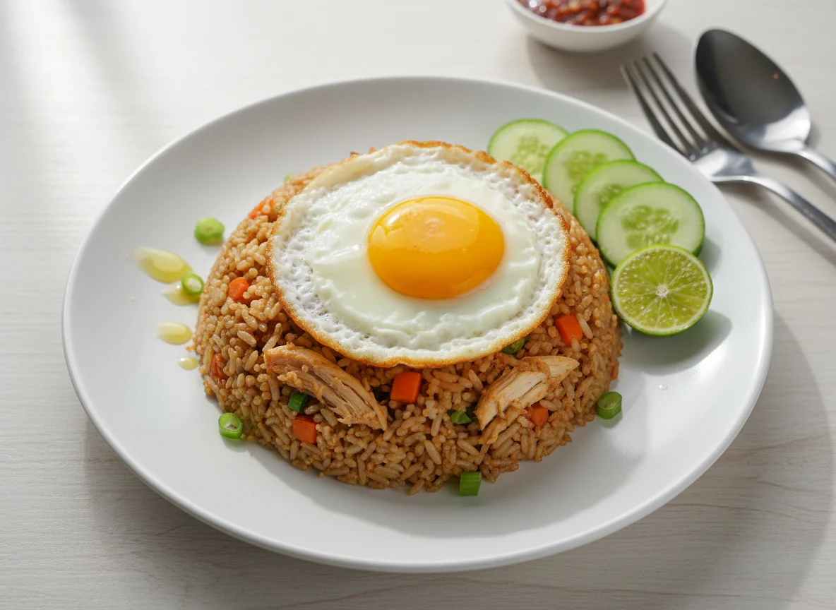 Chicken Fried Rice with Fried Egg photo