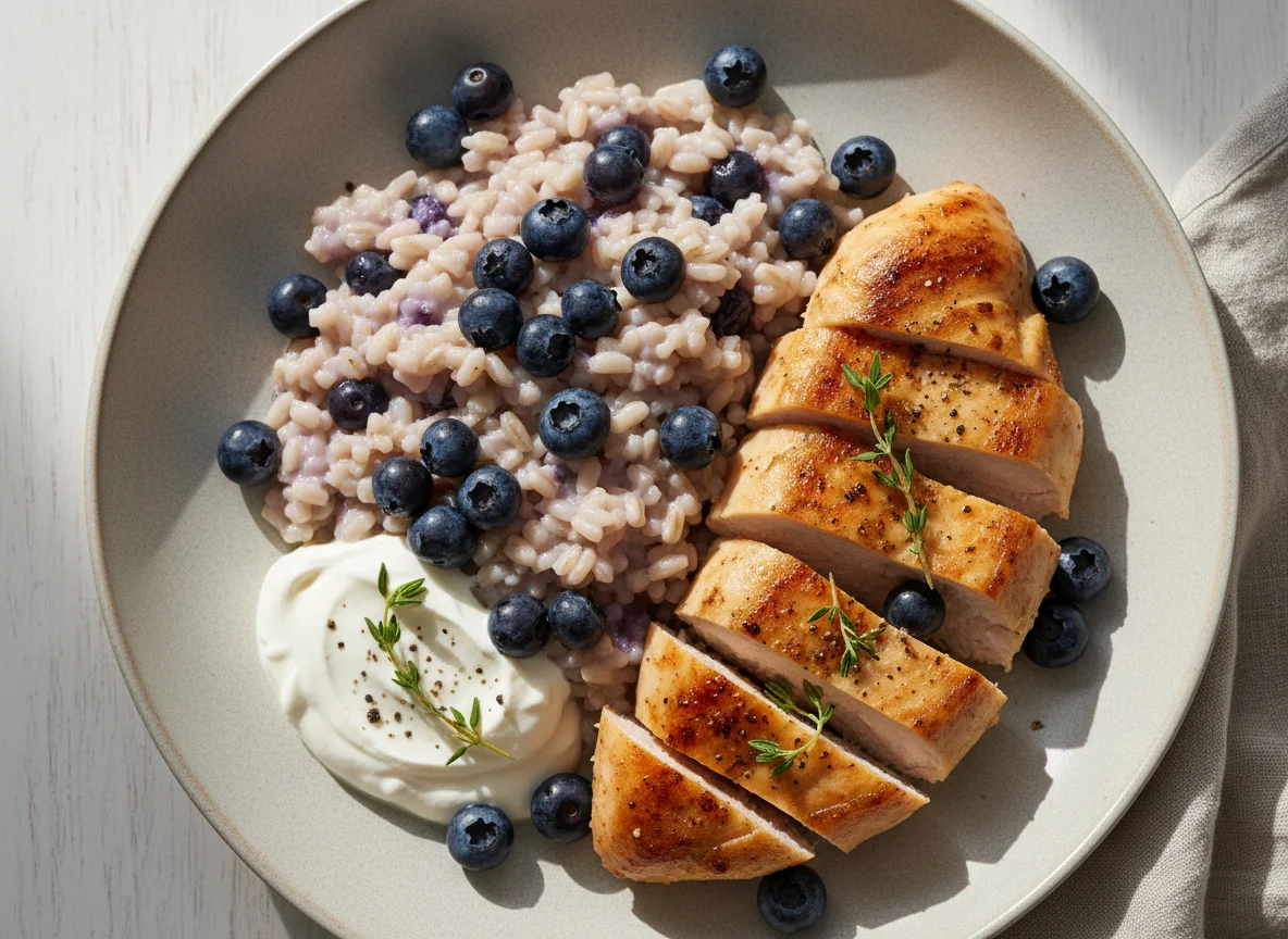 Chicken, Grain and Blueberry Meal photo
