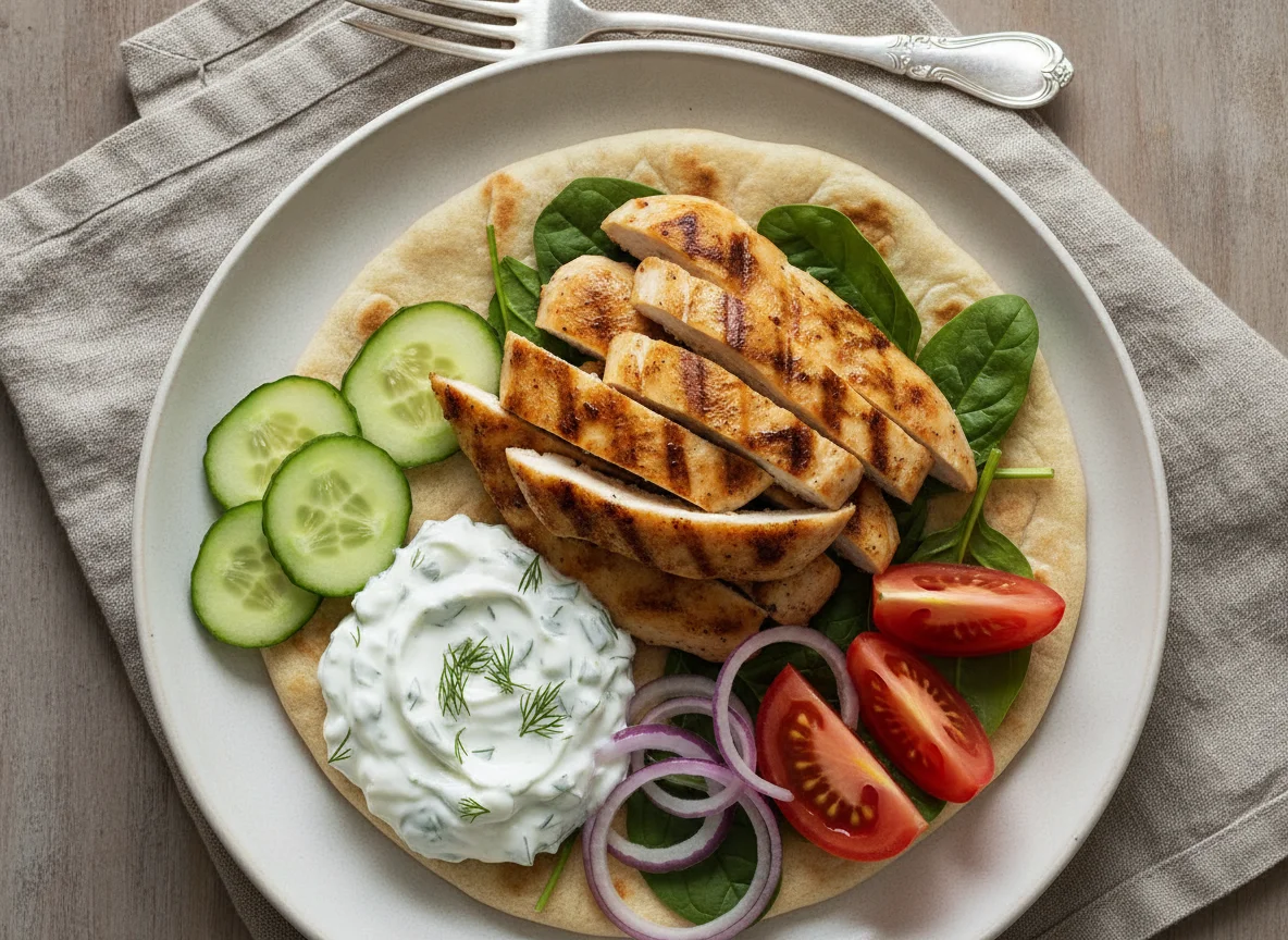 Chicken Gyros with Tzatziki photo