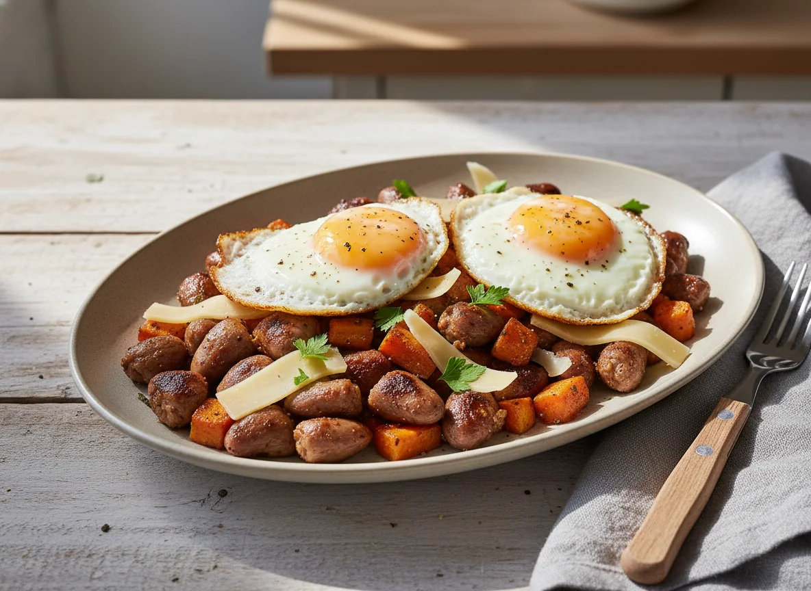 Chicken Hearts and Eggs Meal photo