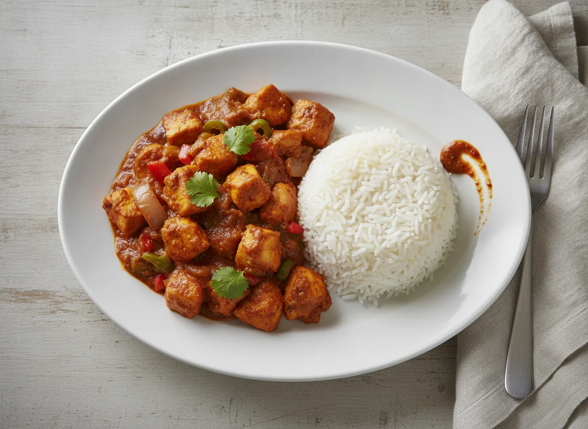 Chicken Jalfrezi with White Rice photo