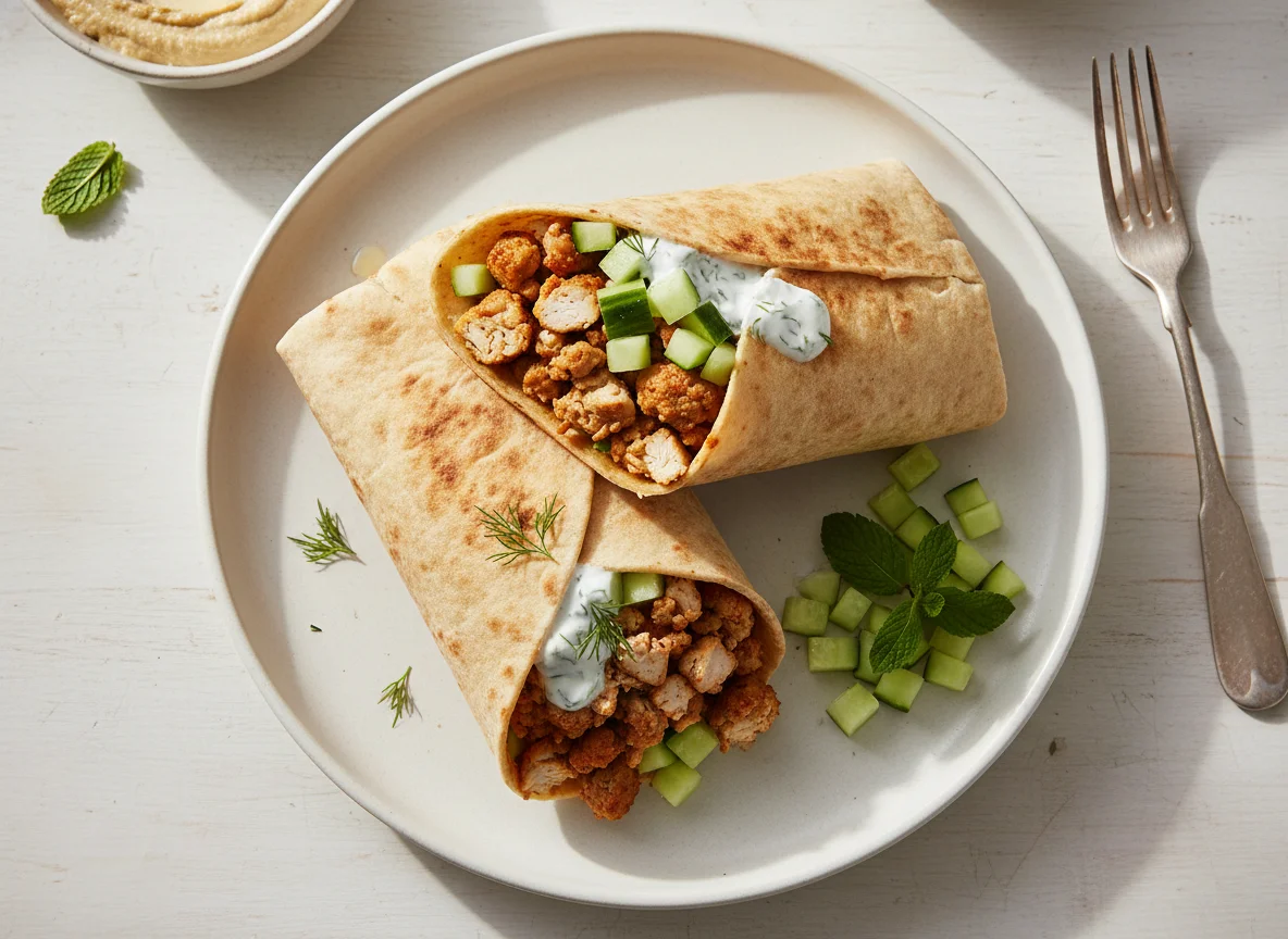 Chicken Kebab Wrap with Cucumber photo