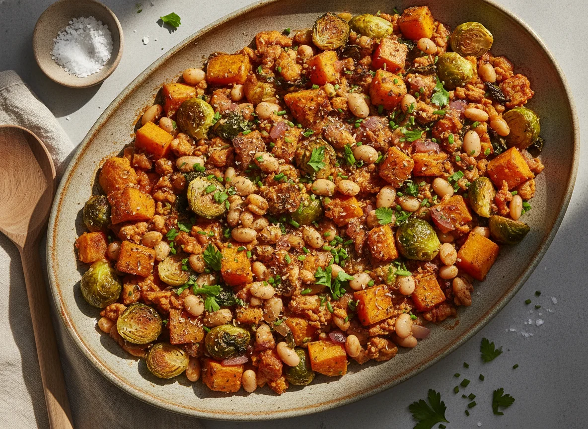 Chicken Mince and Vegetable Tray Bake photo