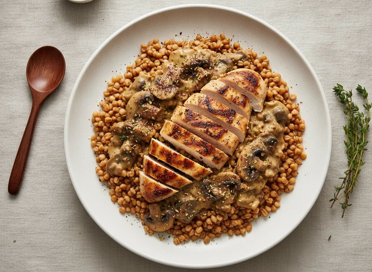 Chicken Mushroom Freekeh photo
