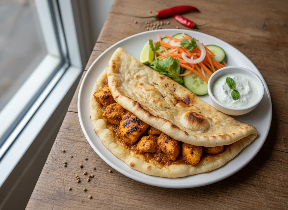 Chicken Naan with Salad photo