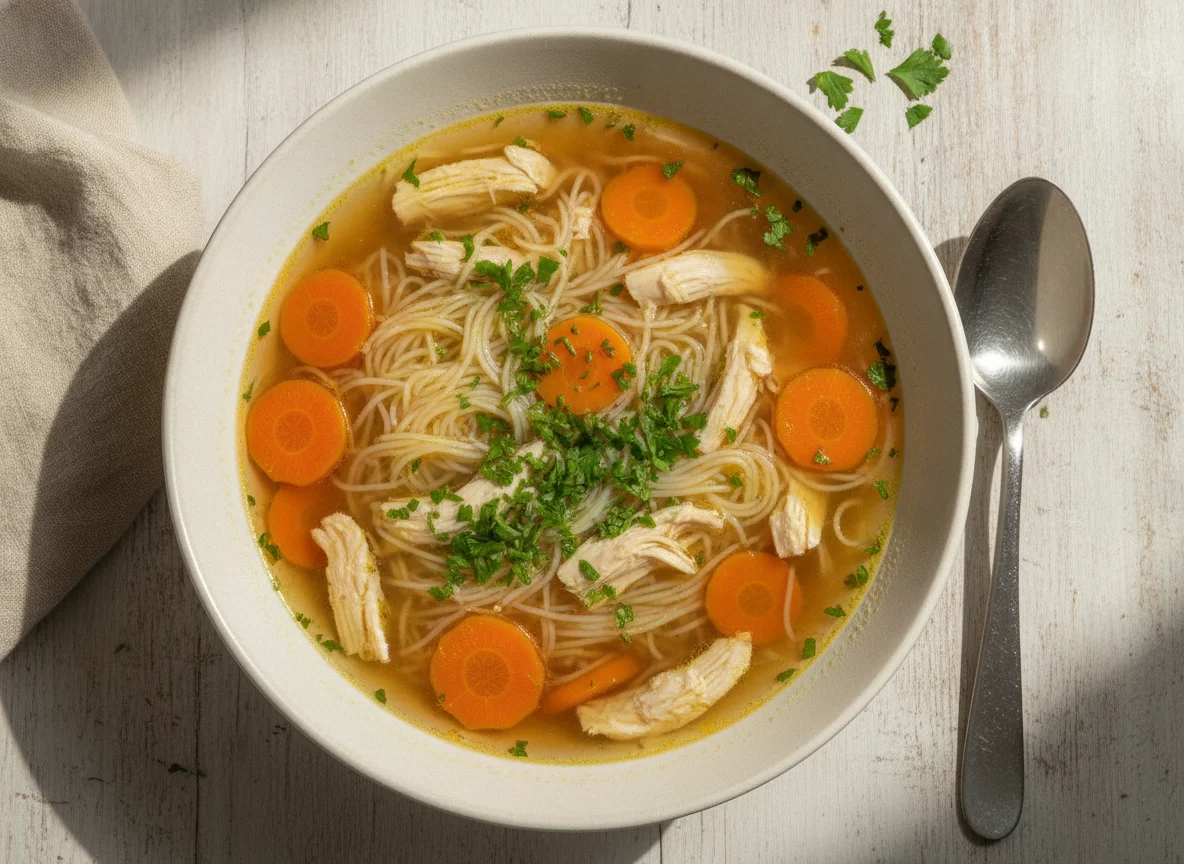 Chicken Noodle Soup with Carrots photo