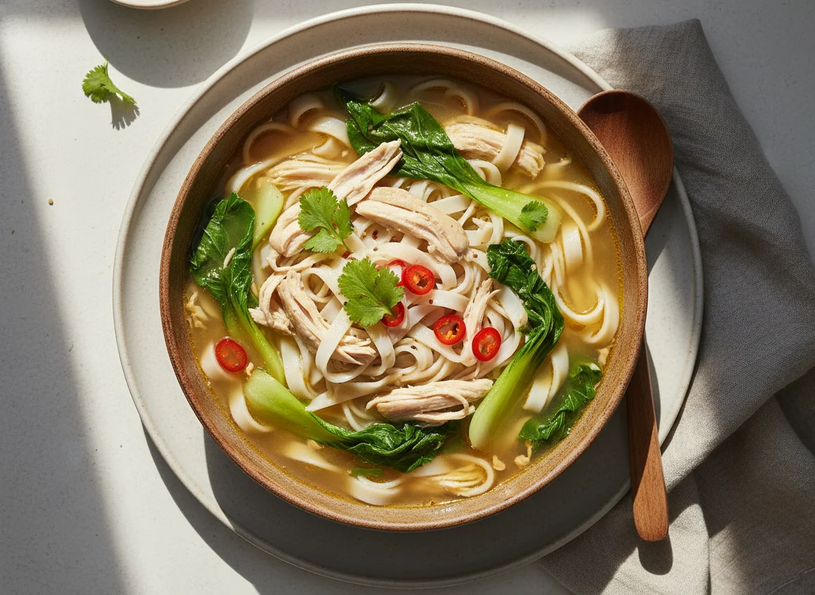 Chicken Noodle Soup with Greens photo