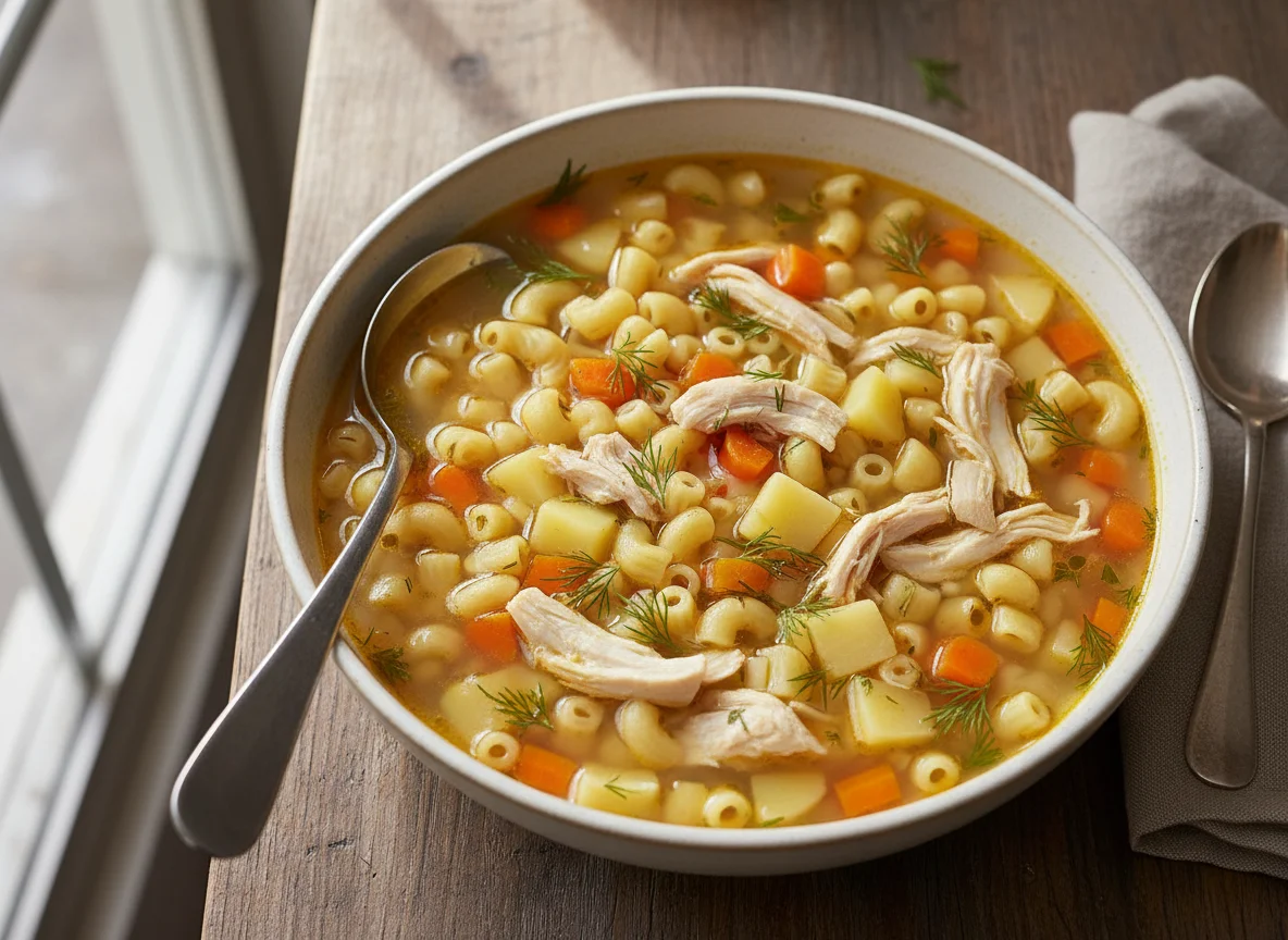 Chicken Noodle Soup with Vegetables photo