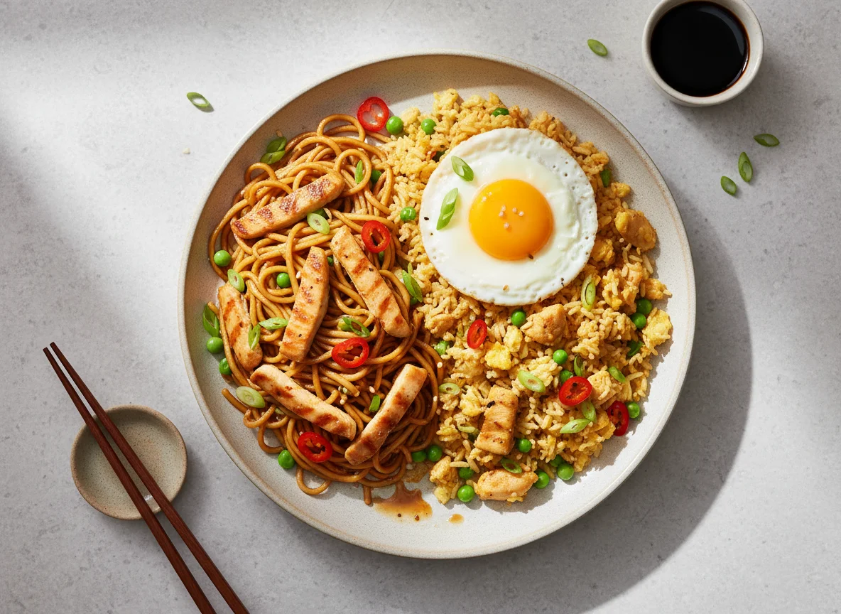Chicken Noodles and Fried Rice Combo photo