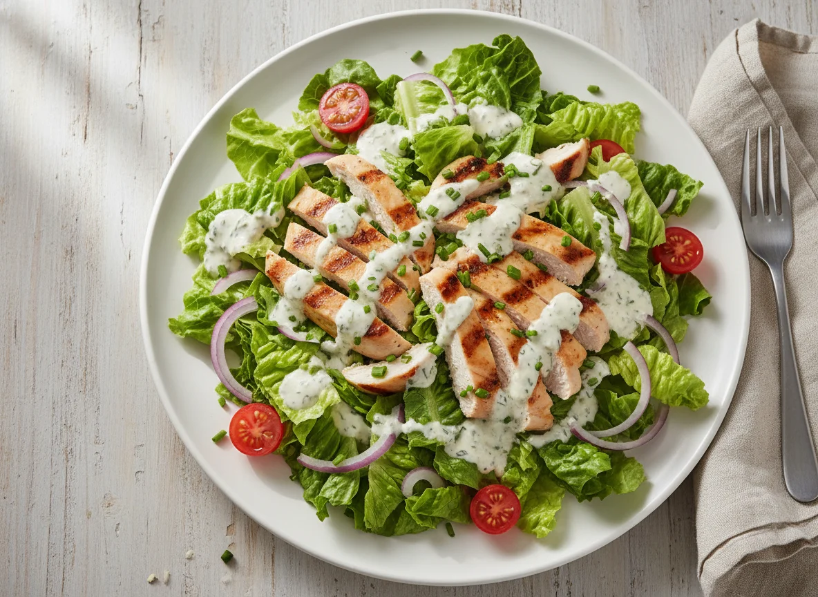 Chicken or Pork Salad with Dressing photo