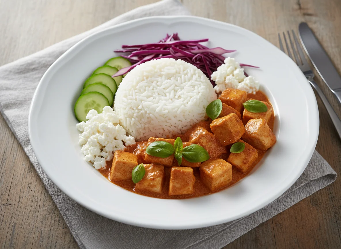 Chicken or Pork with Rice and Cottage Cheese photo