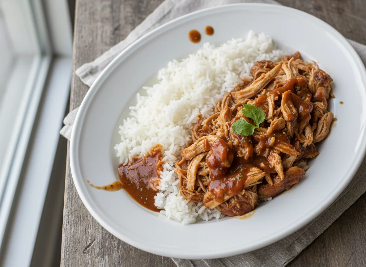 Chicken or Pork with Rice and Sauce photo