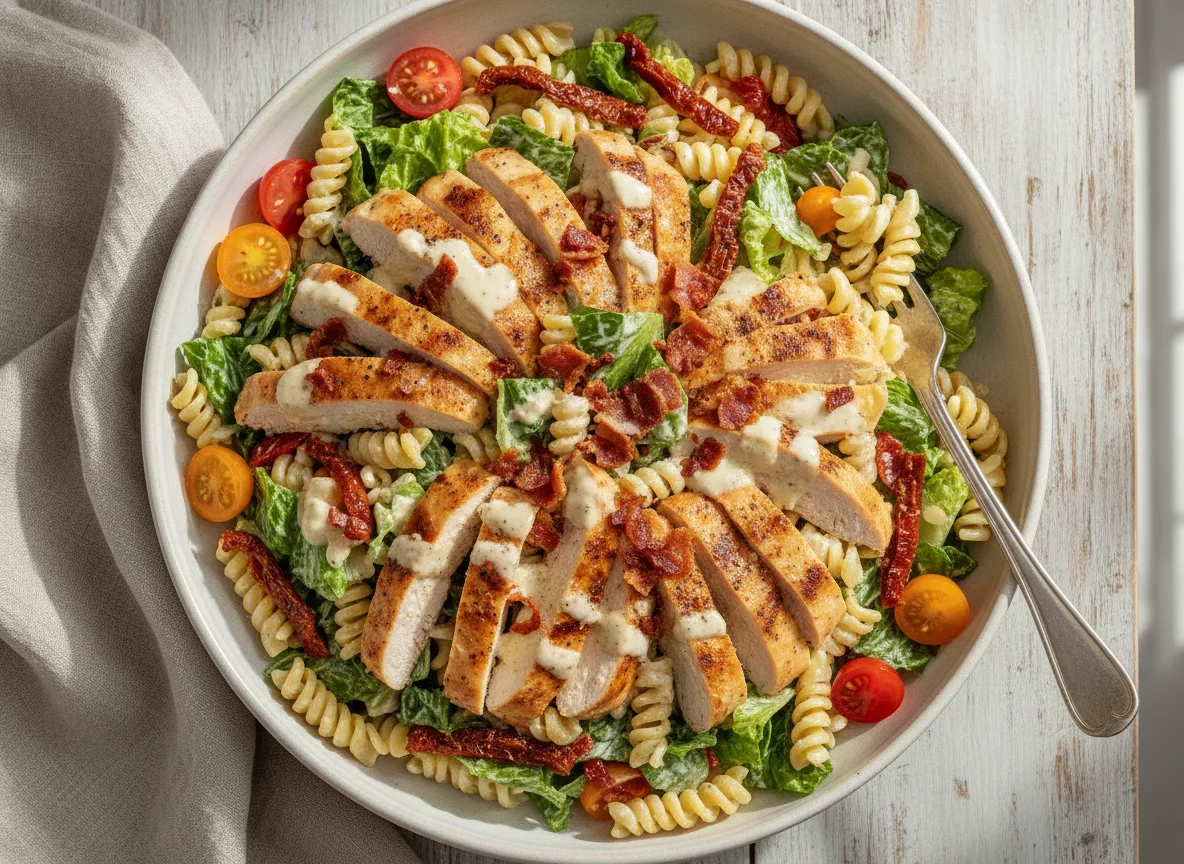 Chicken Pasta Salad with Caesar Dressing photo