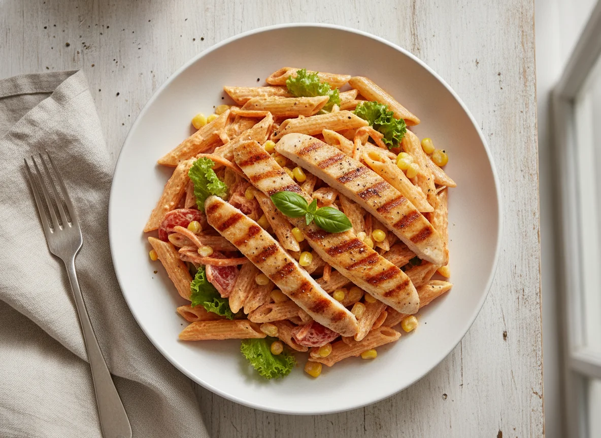 Chicken Pasta Salad with Creamy Dressing photo
