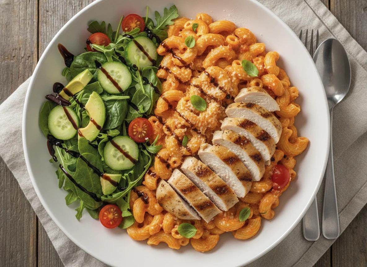Chicken Pasta with Mixed Salad photo