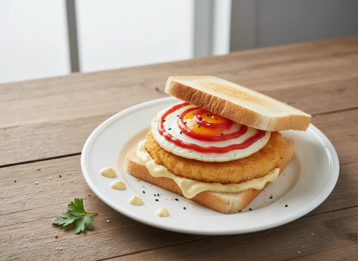 Chicken Patty and Egg Toast photo
