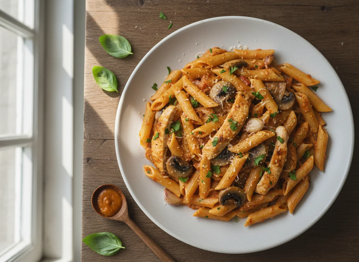 Chicken Penne Pasta with Garlic Passata Sauce photo