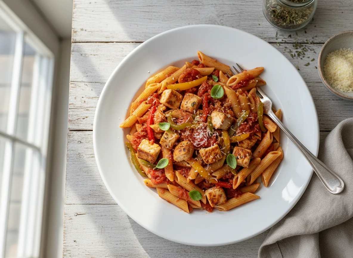 Chicken Penne Pasta with Tomato Sauce photo