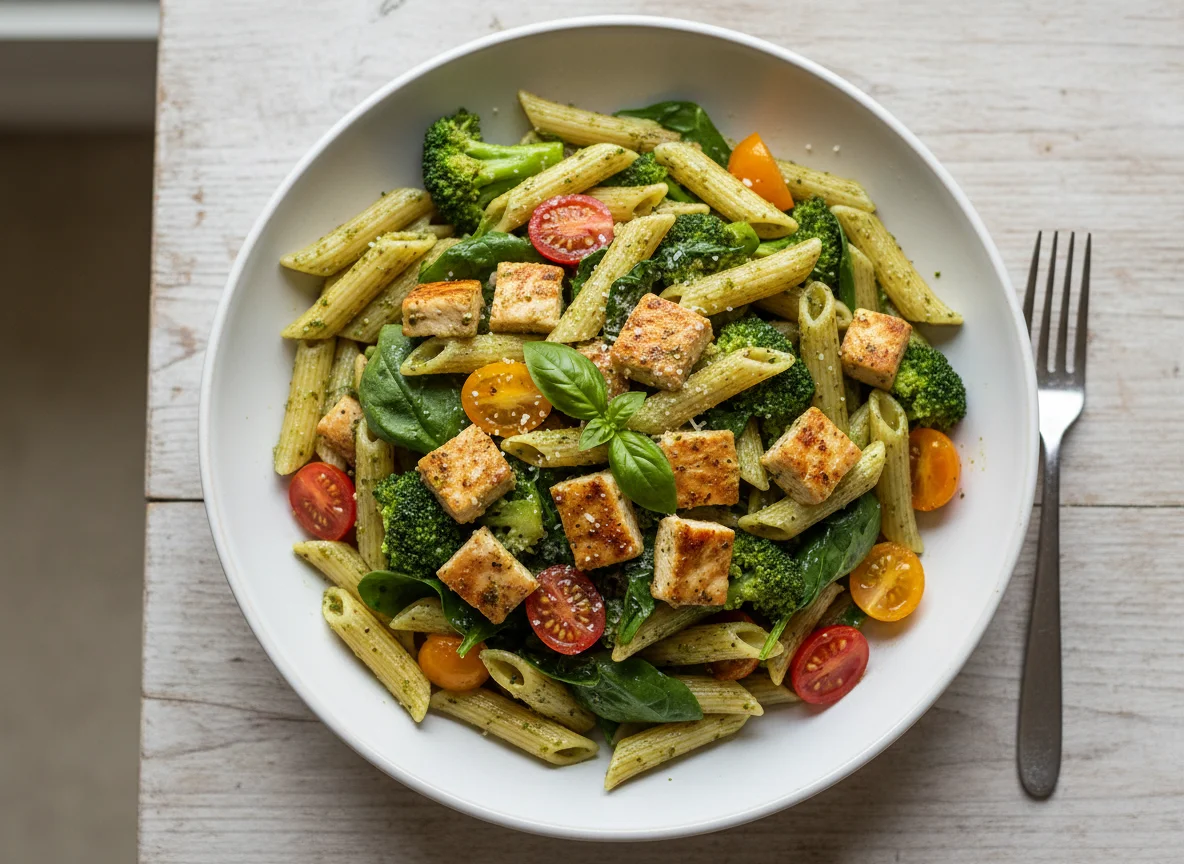 Chicken Pesto Pasta with Vegetables photo
