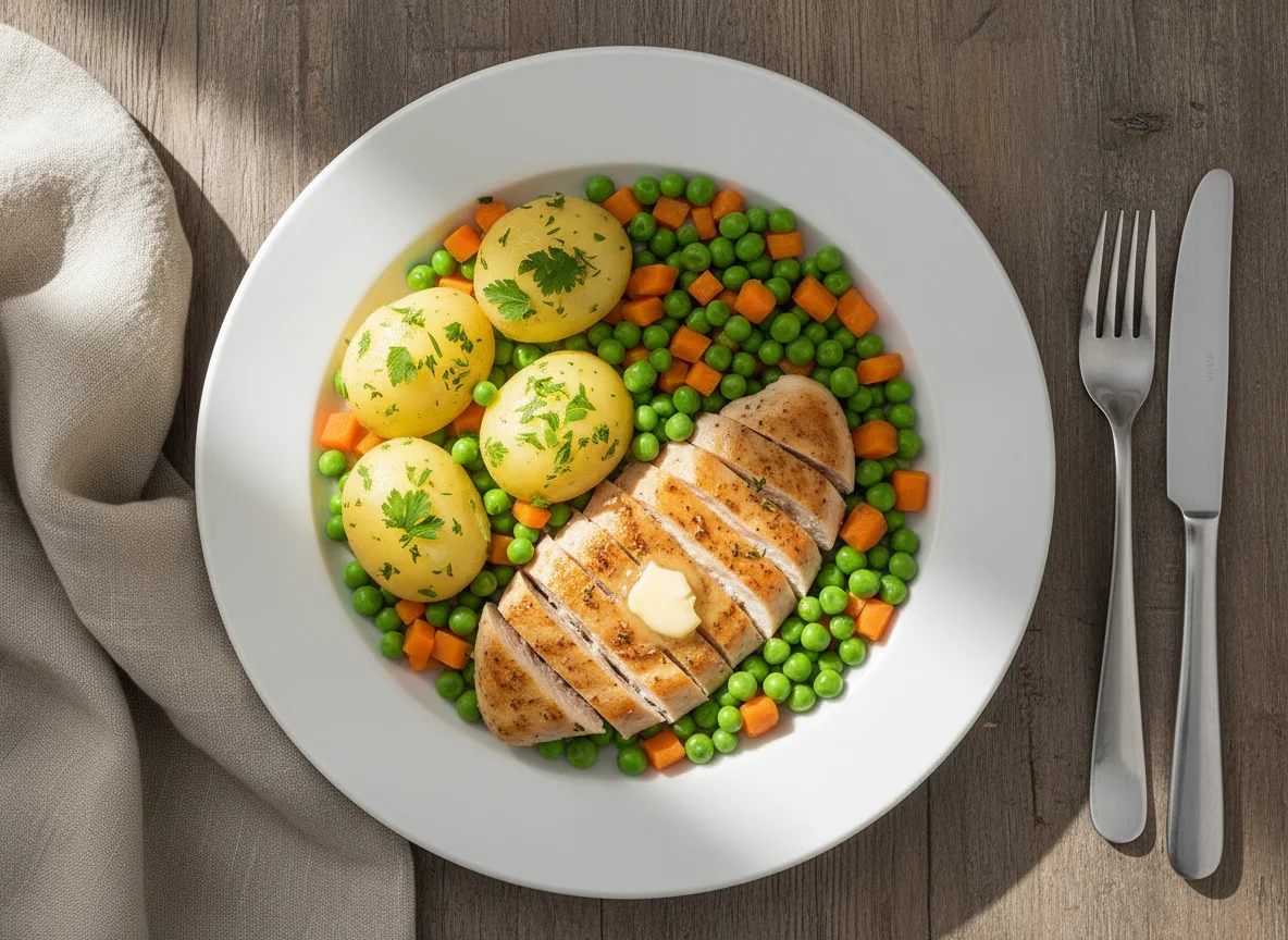 Chicken, Potatoes, and Peas Meal photo