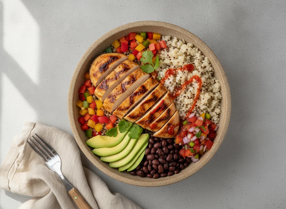 Chicken Quinoa Bowl with Vegetables photo