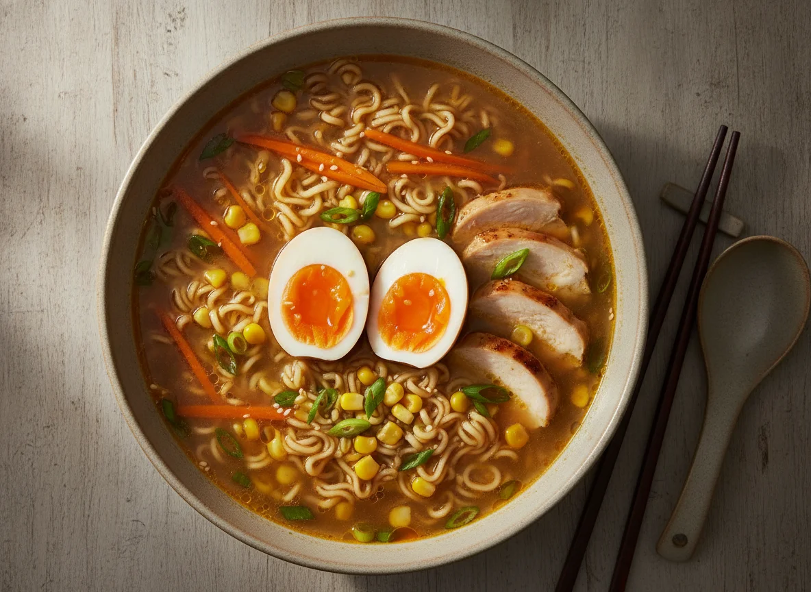 Chicken Ramen Soup with Egg photo