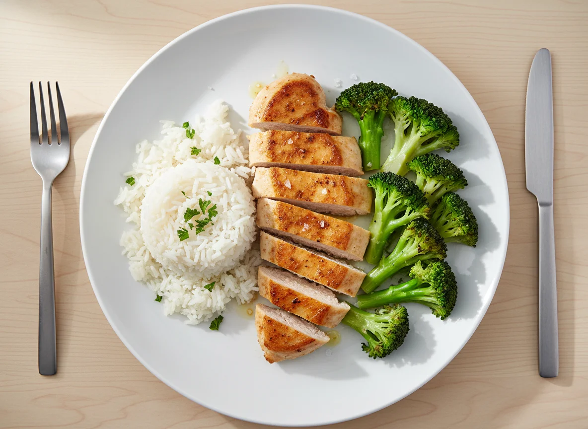 Chicken, Rice, and Broccoli Meal photo