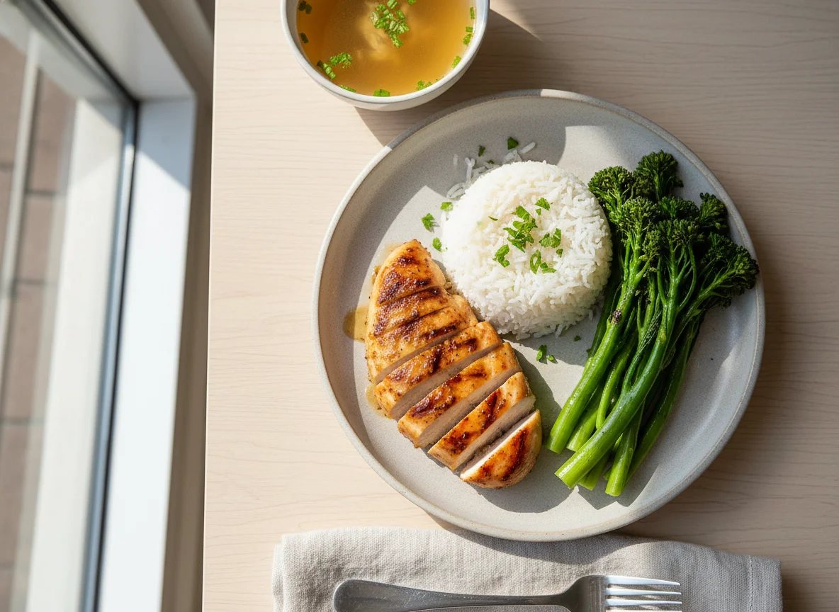 Chicken, Rice and Broccolini photo
