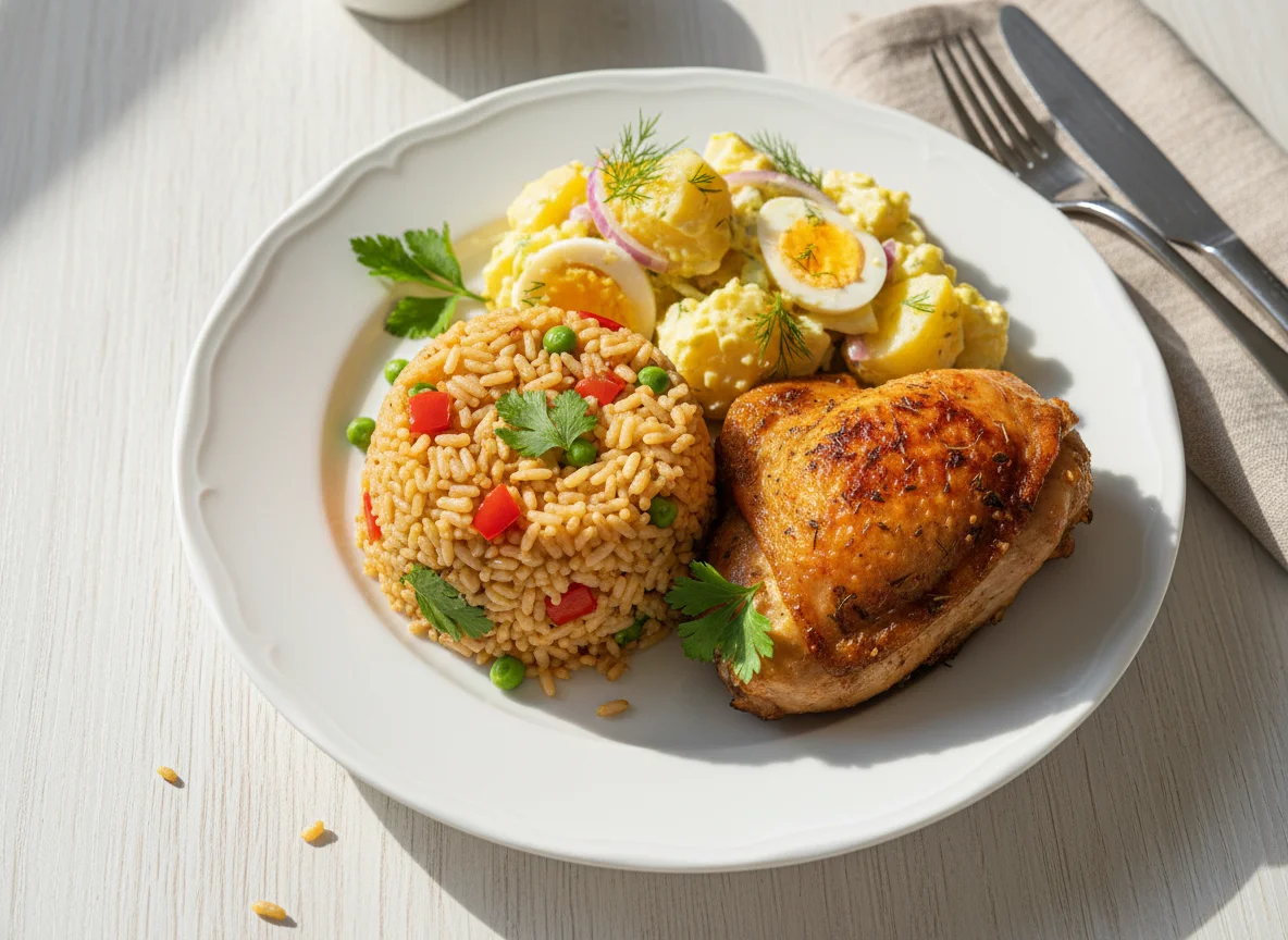 Chicken, Rice and Potato Salad photo