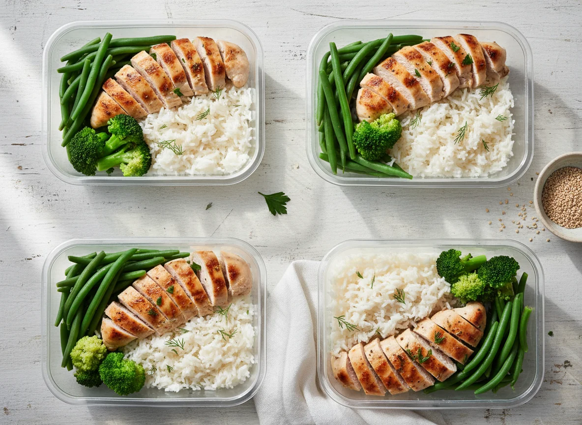 Chicken, Rice and Vegetables Meal Prep photo