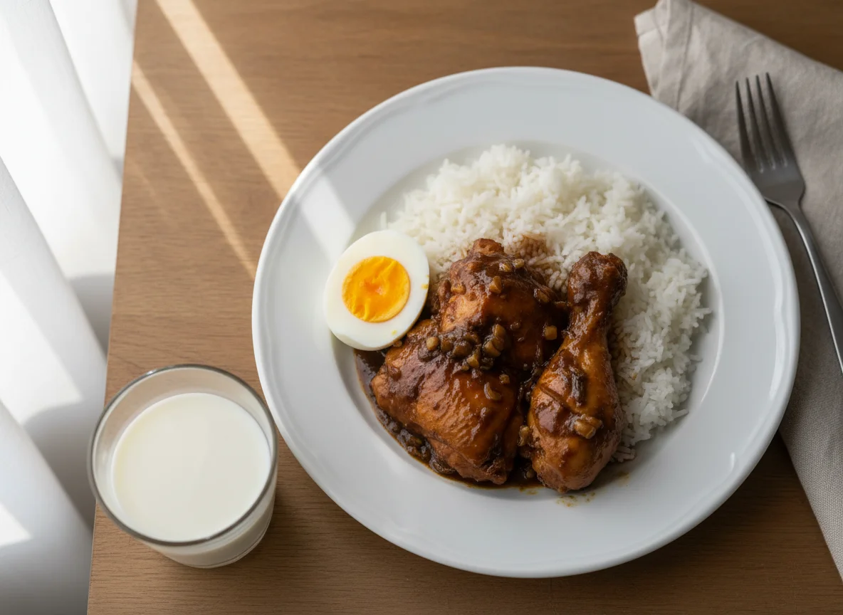 Chicken, Rice, Eggs, and Milk Meal photo