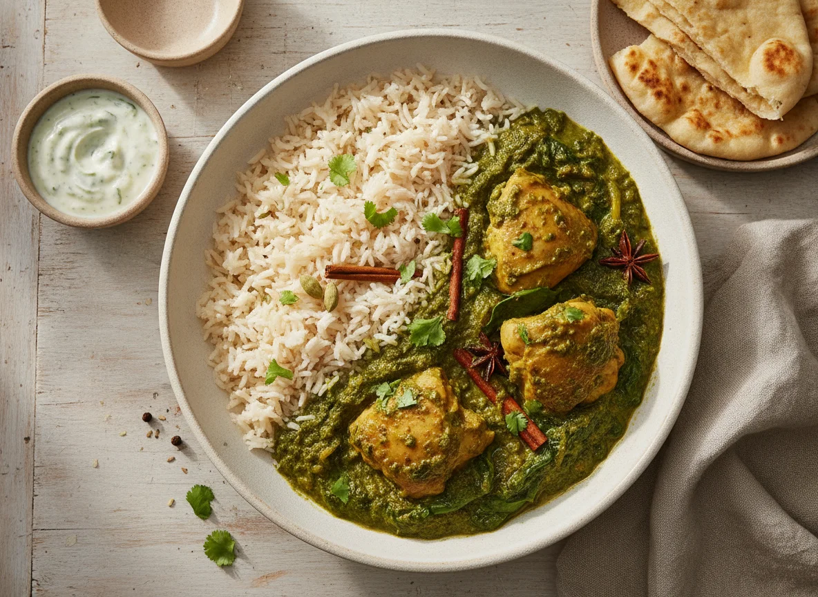 Chicken Saag with Basmati Rice photo