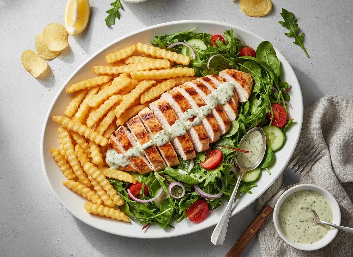 Chicken Salad and Chips photo