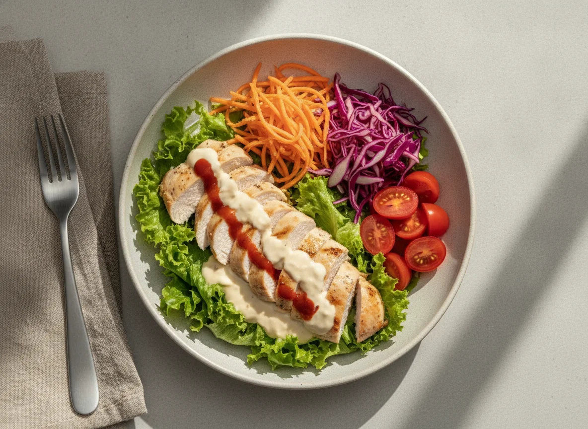 Chicken Salad Bowl with Vegetables photo