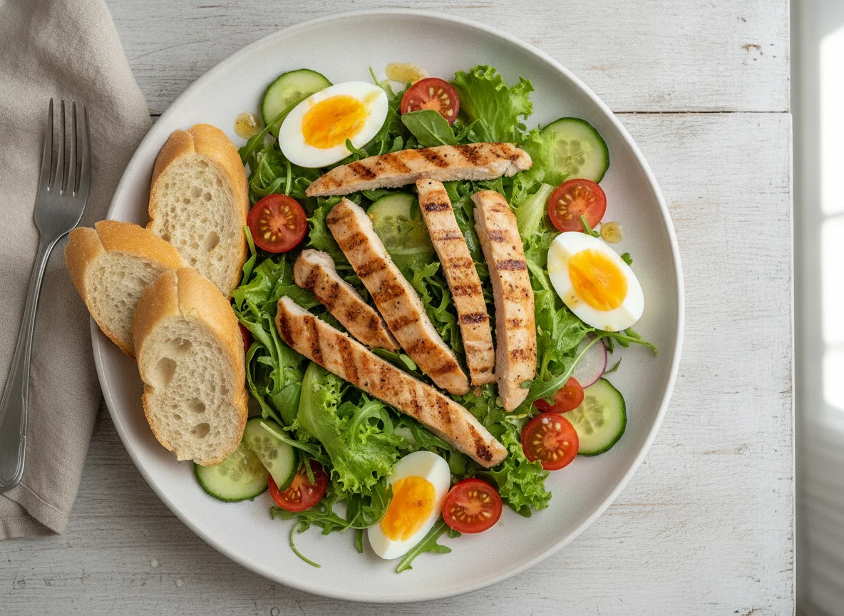 Chicken Salad with Baguette photo