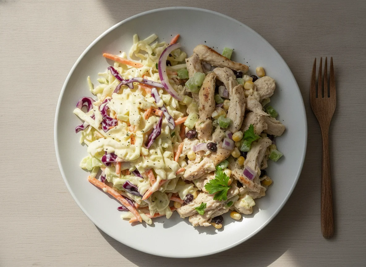 Chicken Salad with Coleslaw photo