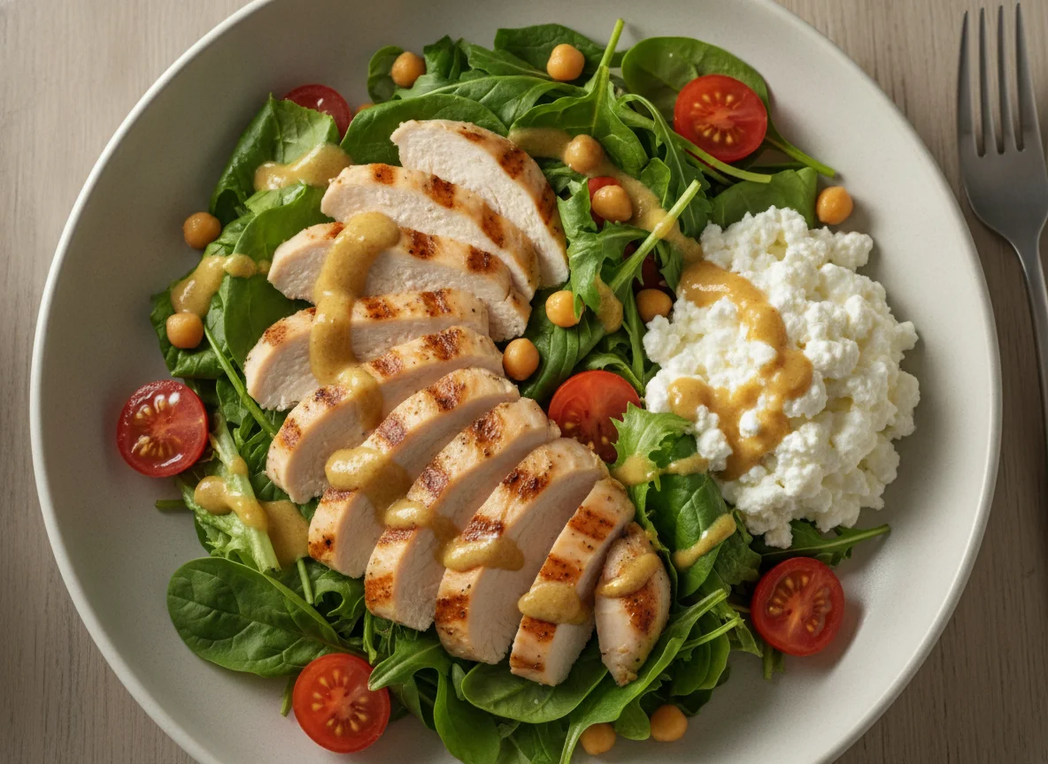 Chicken Salad with Cottage Cheese and Honey Mustard photo