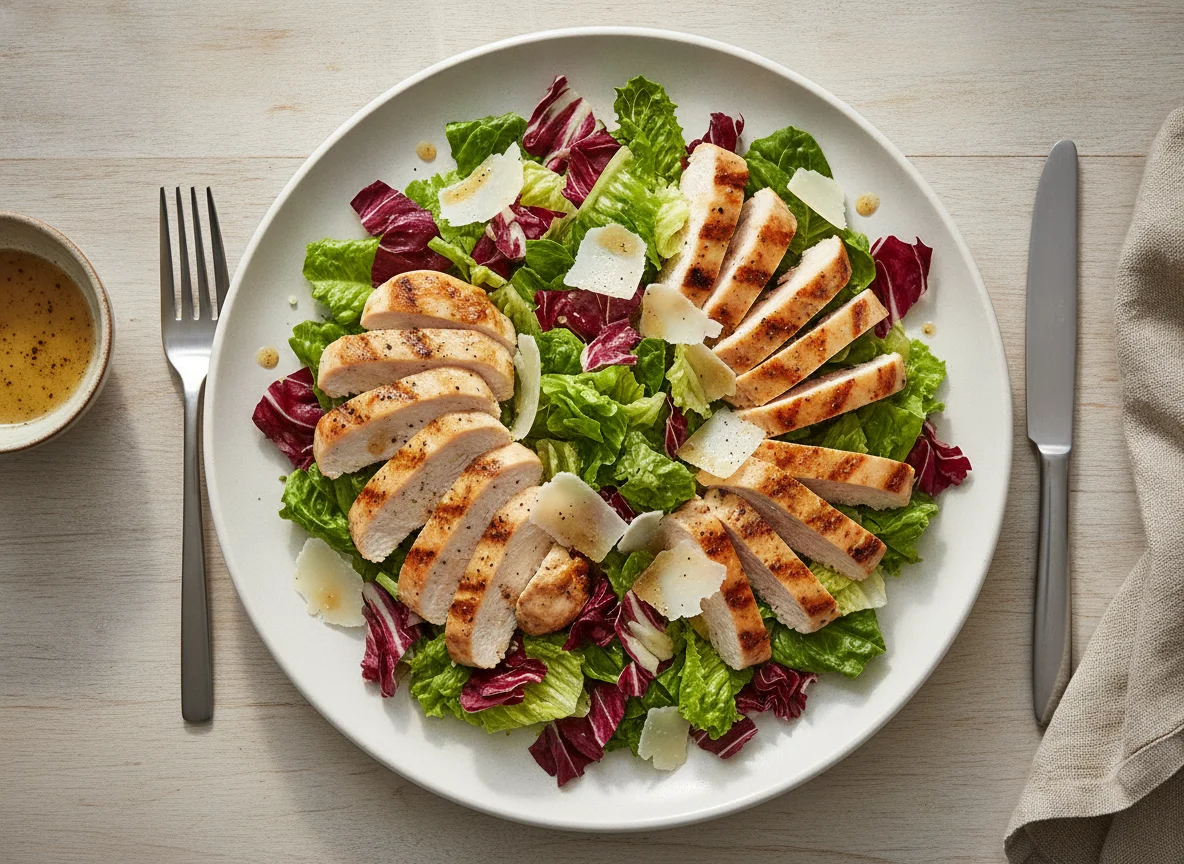 Chicken Salad with Radicchio and Romaine photo