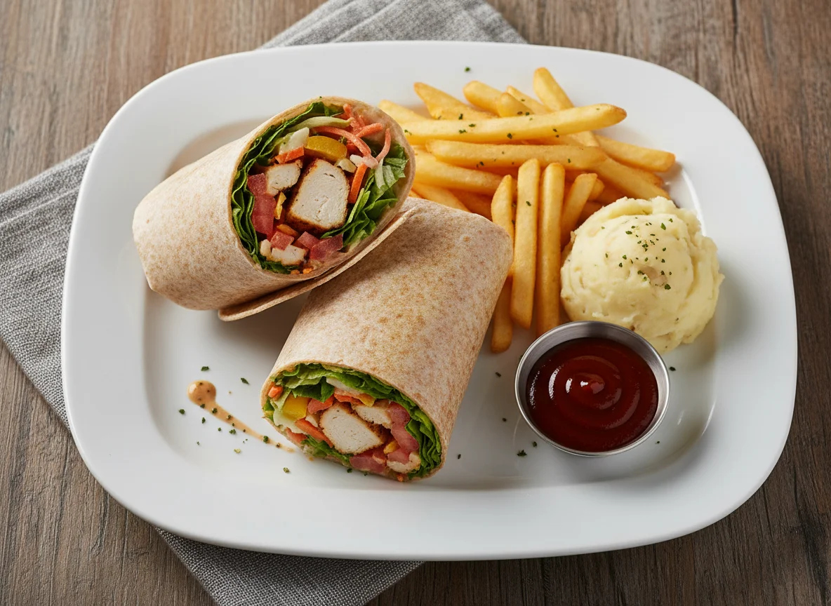 Chicken Salad Wrap with Sides photo
