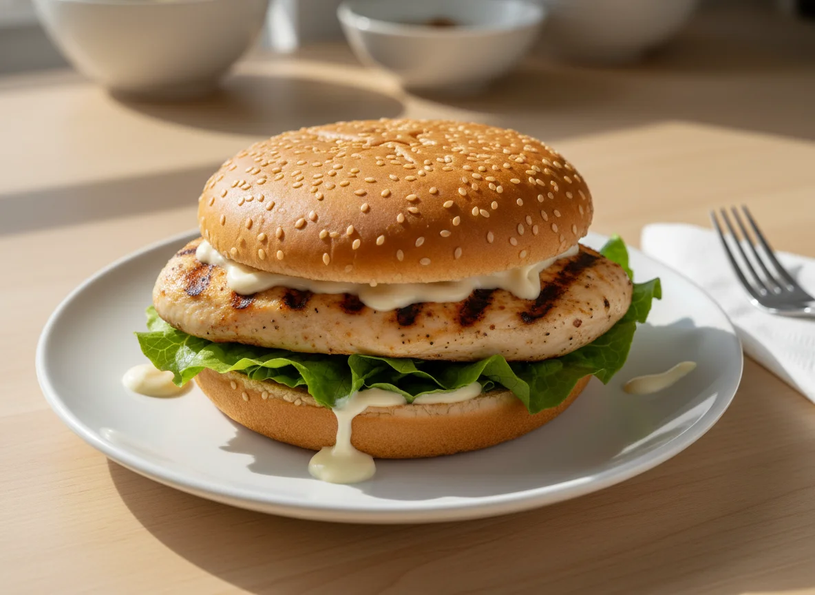 Chicken Sandwich with Lettuce photo