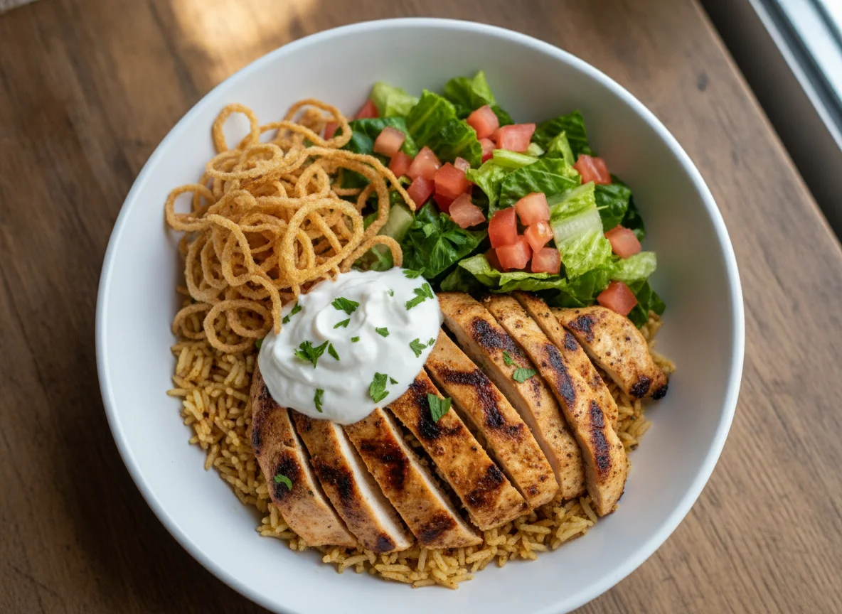 Chicken Shawarma Bowl with Garlic Sauce photo